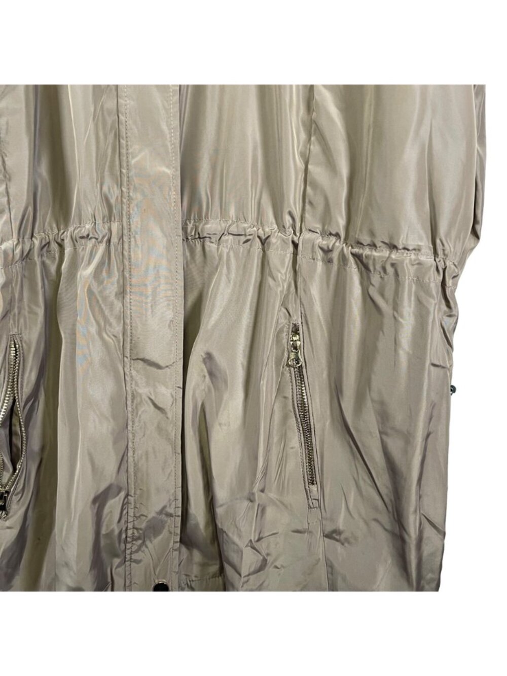 Perch By Blu Pepper Womens Hooded Taupe Lightweight Jacket 3XL Polyester Full Zi - Picture 6 of 7